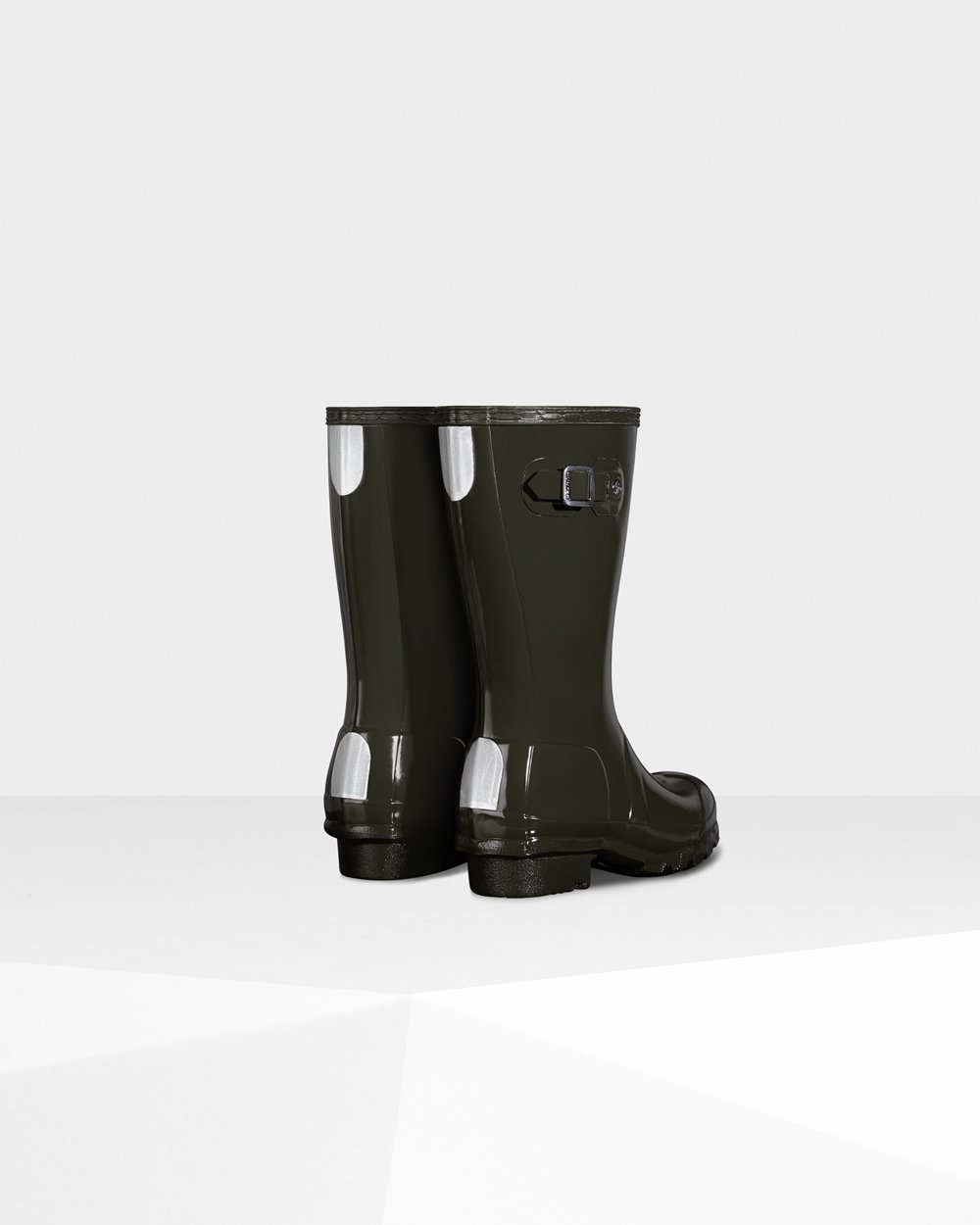 Kids Hunter Rain Boots Dark Olive - Original Big Gloss - 1328690-BQ